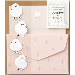 ミニレターセット　シマエナガ柄