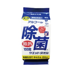 天然アルコール除菌ウェット詰替え　１００枚入