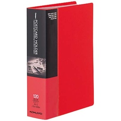 ポストカードホルダーＡ６縦台紙６０枚　赤