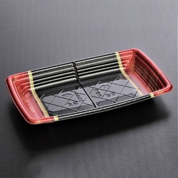 リスパック 発泡トレー 宅悦 25-15平 えん赤