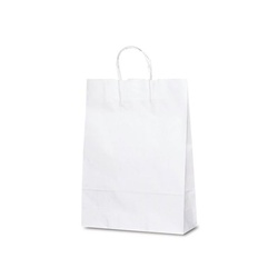 紙手提袋 1898 自動紐手提袋 T-8 白無地 ベルベ