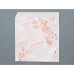 大阪ポリエチレン販売 耐油紙バーガー袋(ヨーロピアン柄)オレンジ