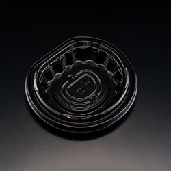 【廃番商品】リスパック フルーツ容器 バイオ パティー 13BF 黒 本体