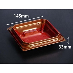 リスパック どんぶり容器 バイオデリカ 枠重 145B 本体 K-いちとせ朱