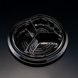 リスパック フルーツ容器 バイオ パティー 18B-3S 黒 本体