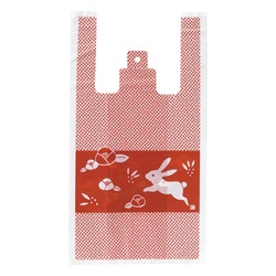 レジ袋 花うさぎレジバッグ-M(100枚) ヘッズ