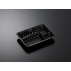 中央化学 弁当容器 CT 仕切折R 2.5A BK 本体