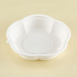 弁当容器 フラワー 120(本体)白 青葉紙業