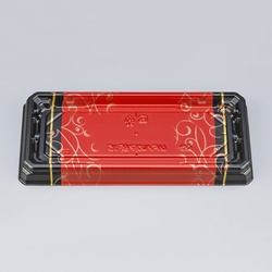 シーピー化成 寿司容器 UFハカマ板15 みつる朱 本体