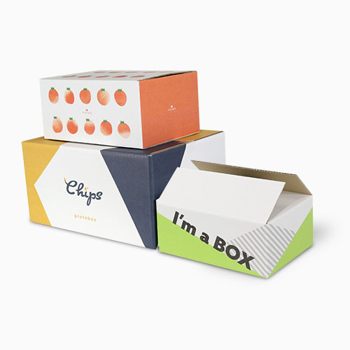 【全面印刷・フルカラー・6面】ダンボール 茶 内寸530×380×250mm