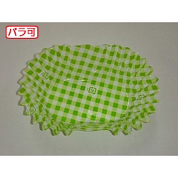 セイコー おかずカップ OPP 小判6号 チェック柄グリーン 500枚
