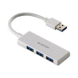 ＵＳＢハブ（ＵＳＢ−Ａ×３）バスパワー　ホワイト