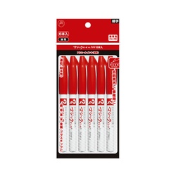 油性マーカー　マジックインキ　極細　赤　６本パック