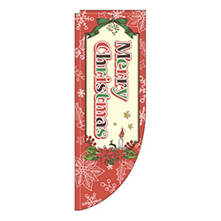 Merry Christmas ポインセチア Rのぼり (棒袋仕様) 