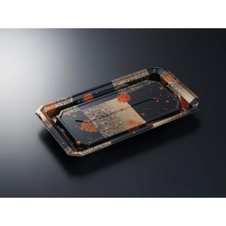 中央化学 寿司容器 HS澄板26-14 箔絵BK-BK 本体