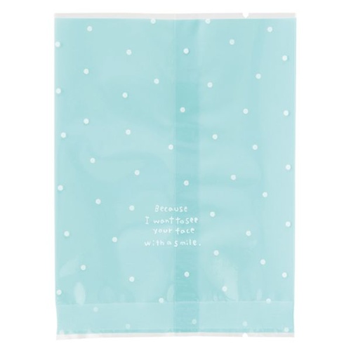 テープ無 OPP袋 ブルードットスイーツパック クリア-3(100枚) ヘッズ