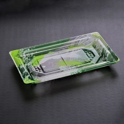 リスパック 刺身容器 バイオPET 美枠 20-12B 海洋緑 本体