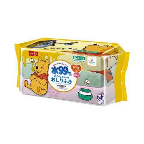 おしりふき　８０枚×３個　くまのプーさん