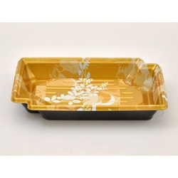 中央化学 刺身容器 CF かく鉢 17-11 みずえ金-BK 本体