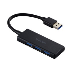 ＵＳＢハブ（ＵＳＢ−Ａ×３）バスパワー　ブラック