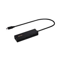 ＵＳＢ−Ｃ接続　ＬＡＮアダプターハブ付　ブラック
