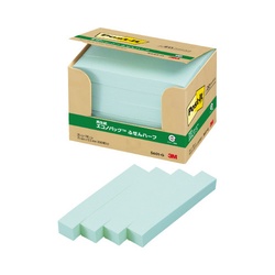 ポストイット　再生紙ふせん７５×１２．５　緑２０冊