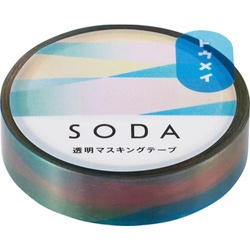 ソーダ　透明マステ（オーロラ）　１０ｍｍ幅