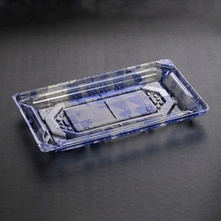 リスパック 刺身容器 バイオPET 美枠 20-12B みぞれ青 本体