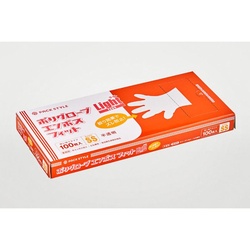 使い捨て手袋 ポリ手袋ライトフィット箱入 半透明 SS パックスタイル