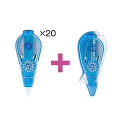 修正字消しテープカートリッジ２０個＋本体１個セット