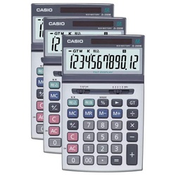 電卓　本格実務　ジャスト型　ＪＳ−２００Ｗ−Ｎ×３
