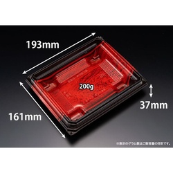 リスパック どんぶり容器 バイオデリカ 枠重 4-1B 本体 K-格式赤