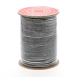 【廃番商品】HEIKO 紐 贈答用紐 シルケット 約2mm×150m 黒白 1巻