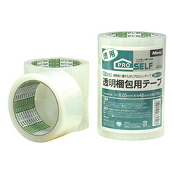 【廃番商品】ニトムズ 透明梱包用テープ PK3500 （３巻入） 48mm×50m J6250