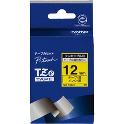 ピータッチＴＺｅフレキシブルＩＤ黄黒文字１２ｍｍ幅