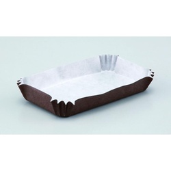 ベーキングカップ 純白ペット 角型 茶ベタ 角 145×80×20H 伊藤景パック産業