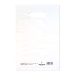 ポリ手提げ 50-1873 カラーポリ ホワイト 190×280 A5用 50P ササガワ