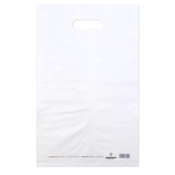 ポリ手提げ 50-1875 カラーポリ ホワイト 250×400 A4用 50P ササガワ