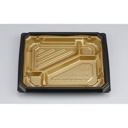 シーピー化成 弁当容器 BFNアルバ8S-1平 本漆GB 本体