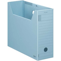 ファイルボックス　Ｆタイプフタ付　Ａ４横　青１０個