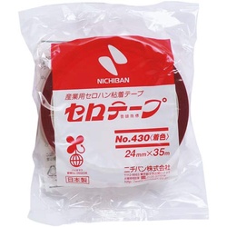 着色セロテープ　赤　２４ｍｍ×３５ｍ５巻入