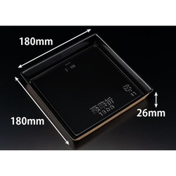 リスパック 寿司容器 豪華折 180B 柾木目黒 本体