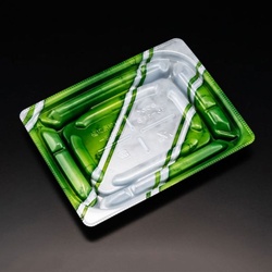 リスパック 弁当容器 バイオデリカ優枠15-11B 本体 K-ルネ緑