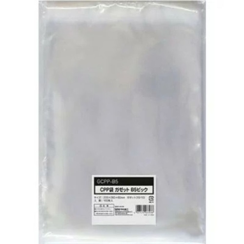 テープ有 OPP袋 CPP袋 ガゼット付き B5サイズ 100枚 今村紙工