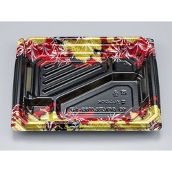 シーピー化成 弁当容器 BFNアルバ8S-1平 みお赤 本体 発泡