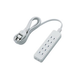 ほこり防止付きシャッタータップ　６個口　ＷＨ　２ｍ
