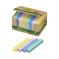 ポストイット　再生紙ふせん７５×１２．５混色４０冊