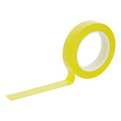 【廃番商品】ラインテープ25mm×33m　黄　【ＴＲＵＳＣＯ クリーンルーム用ラインテープ ２５ｍｍＸ３３ｍ イエロー】