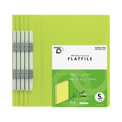 ＰＰフラットファイルポジティ　Ａ４縦　薄緑　５冊