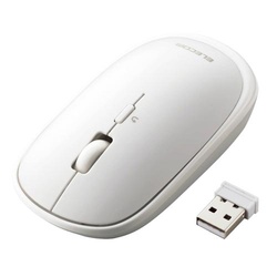 ＢｌｕｅＬＥＤマウス／薄型／４ボタン／ホワイト